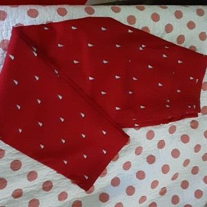 Lauren Ralph Lauren Red Sailboat Print Capri Sz 4